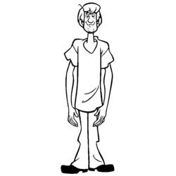 Shaggy standing alone coloring page