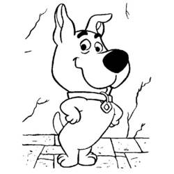 Scrappy Doo standing proudly coloring page