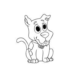Baby Scooby-Doo sitting down coloring page