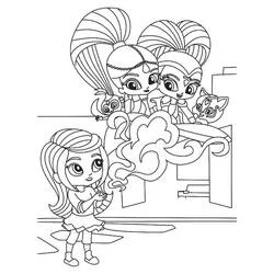 Free Shimmer and Shine (Cartoons and Animated Shows) coloring sheet #196148 to download and print