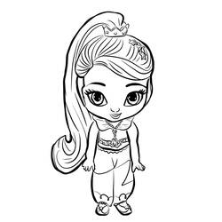 Shimmer and Shine (Cartoons and Animated Shows) coloring sheet #196173 for kids and adults