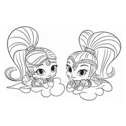 Free Shimmer and Shine (Cartoons and Animated Shows) coloring sheet #196181 to download and print