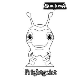 Frightgeist standing and smiling coloring page