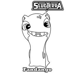 Fandango the Slugterra slug smiling coloring page