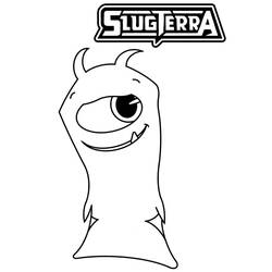 Frostcrawler Chiller the slug from Slugterra coloring page