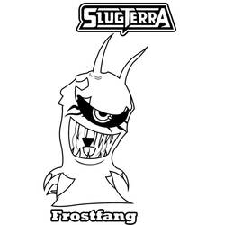 Frostfang the slug from Slugterra coloring page