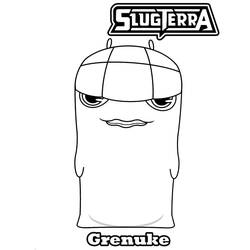 Grenuke standing with a calm expression coloring page