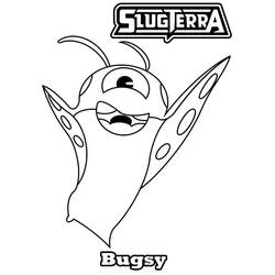 Bugsy the Slugterra slug with wide wings coloring page