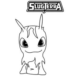 Burpy the slug from Slugterra coloring page