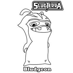 Bludgeon the slug from Slugterra coloring page