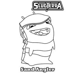 Sand Angler slug from Slugterra coloring page