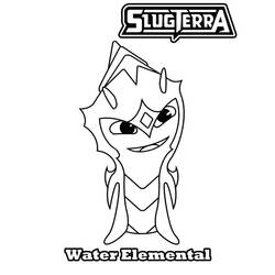 Water Elemental from Slugterra coloring page