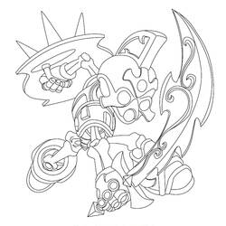 Slugterra armored creature ready for battle coloring page
