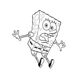 SpongeBob SquarePants surprised coloring page