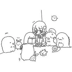 Sumikko Gurashi - Free printable coloring pages