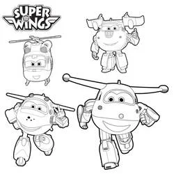 Super Wings - Free printable coloring pages