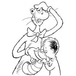 The Cat in the Hat with Conrad coloring page