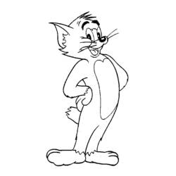Tom standing with hands on hips coloring page