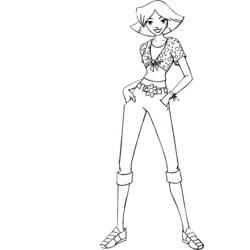 Clover posing confidently coloring page
