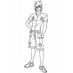 Sky standing with hands on his hips coloring page