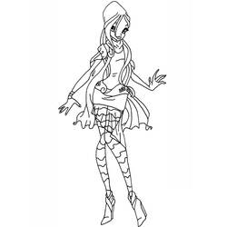Daphne posing in a stylish outfit coloring page