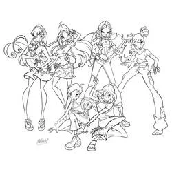 Winx - Free printable coloring pages