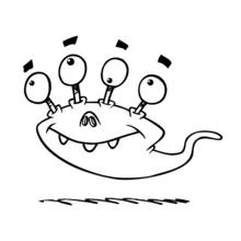 Alien - Free printable coloring pages