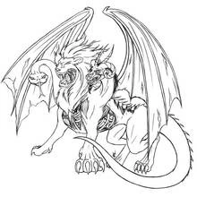 Chimera - Free printable coloring pages