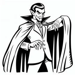 Dracula - Free printable coloring pages