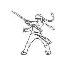 Ninja - Free printable coloring pages