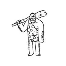 Prehistoric man - Free printable coloring pages