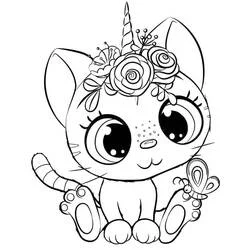 Unicorn Cat - Free printable coloring pages
