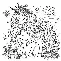 Unicorn Princess - Free printable coloring pages