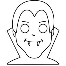 Vampire mask face coloring page
