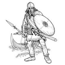 Viking - Free printable coloring pages
