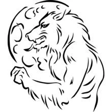 Werewolf standing in front of a full moon coloring page