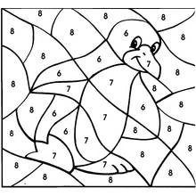 Bird coloring by numbers coloring page