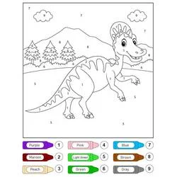 Magic Dinosaur - Free printable coloring pages