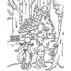 Hansel and Gretel - Free printable coloring pages