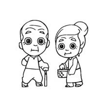 Grandparents - Free printable coloring pages