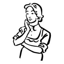 Mom lost in thought coloring page