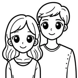 Mom and Dad - Free printable coloring pages