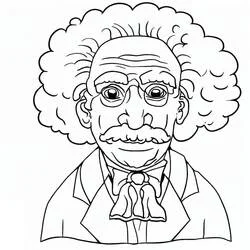 Albert Einstein - Free printable coloring pages