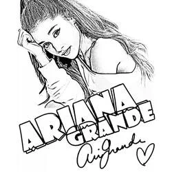 Ariana Grande - Free printable coloring pages
