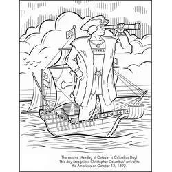Christopher Columbus - Free printable coloring pages