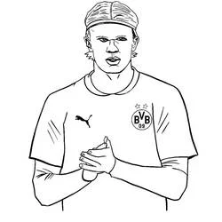 Erling Haaland - Free printable coloring pages