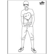 Justin Bieber - Free printable coloring pages