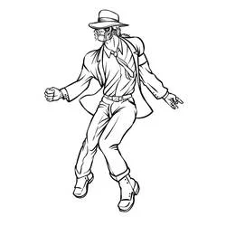 Michael Jackson - Free printable coloring pages