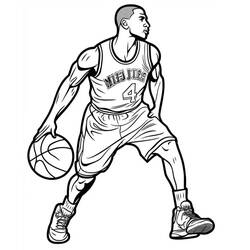 Michael Jordan - Free printable coloring pages