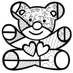 Romero Britto - Free printable coloring pages